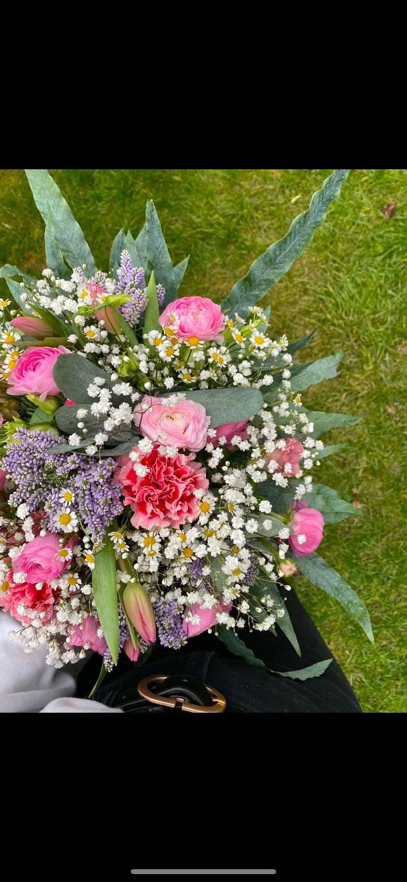 Bouquet champêtre rose